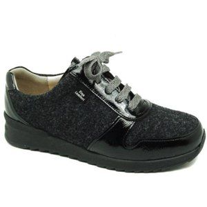 Finn Comfort Sidonia Black Wool Sneakers UK 3/5.5